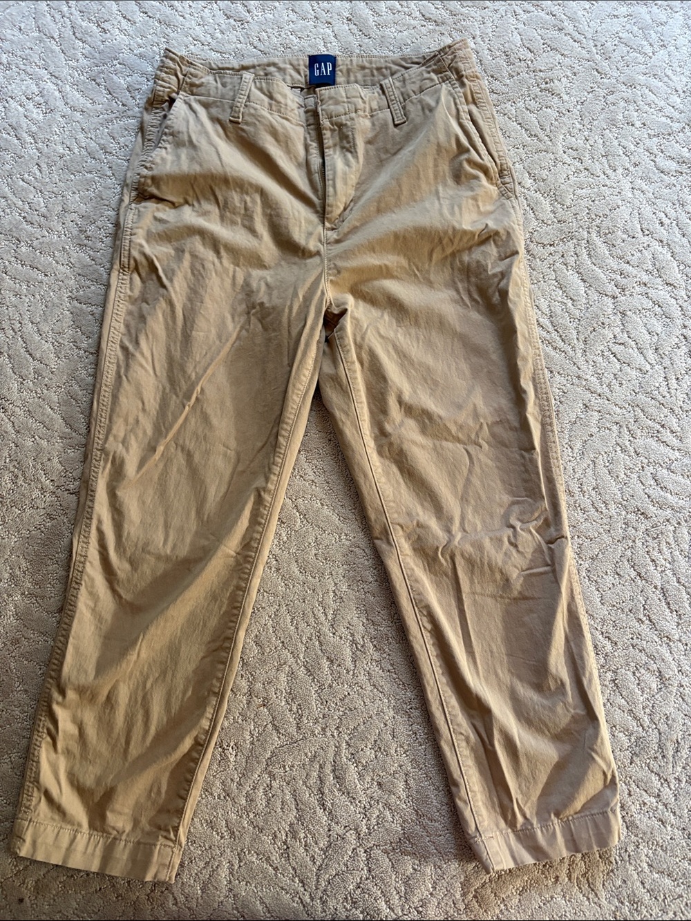 GAP Beige Straight-Leg Trousers